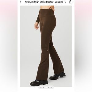 Airbrush high rise boot cut legging in espresso